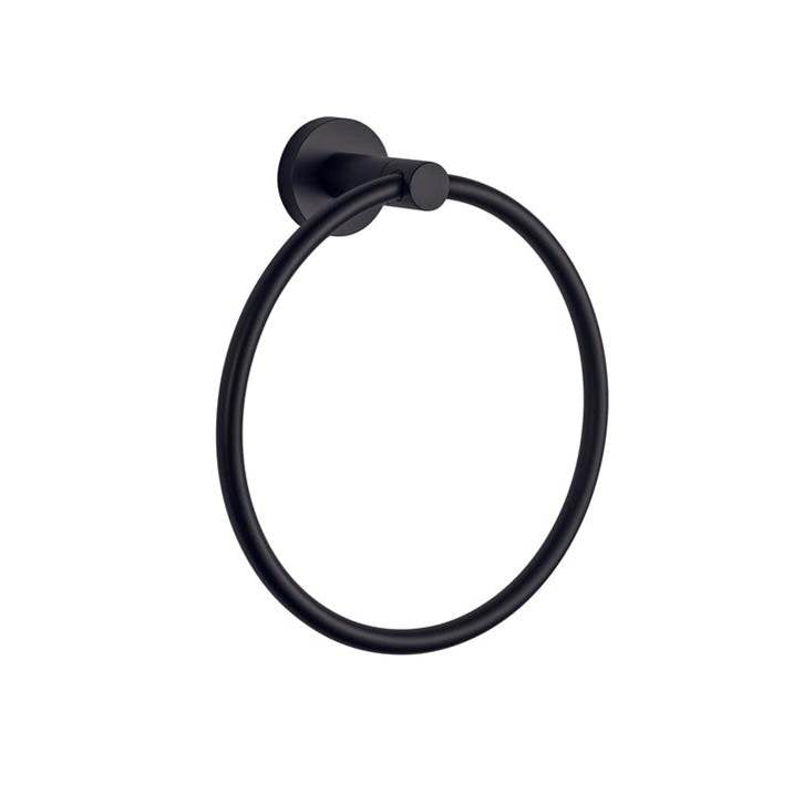 ARTOS TA445BK Trova Round Towel Ring Matte Black