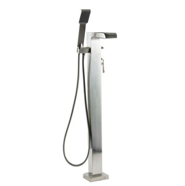 ARTOS F802A-2TKBN Kascade Floor Mount Tub Filler with Handshower Brushed Nickel - Trim Kit Only