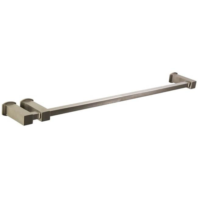 ARTOS LT75BN Loft 24" Double Post Towel Bar SQU + Safire Escutcheon Brushed Nickel