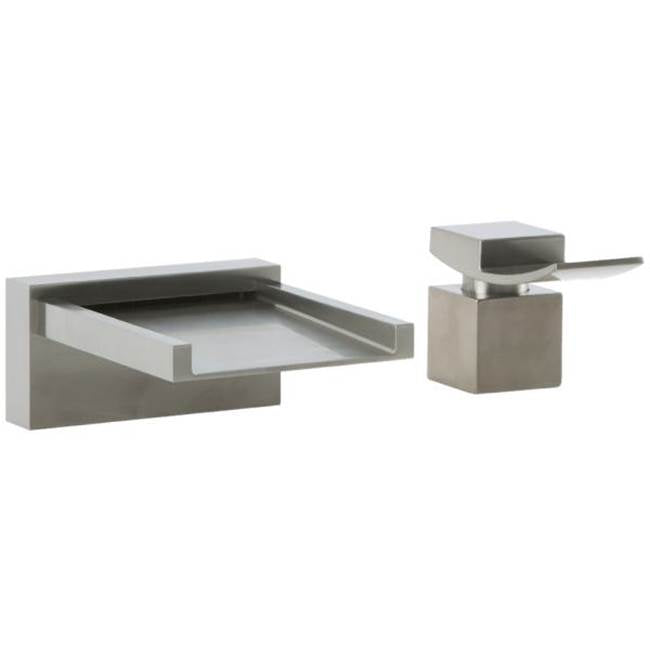 ARTOS F202ALT-3BN Quarto 2-Hole Deck Mount Open Chute Tub Filler with Lever Control Brushed Nickel