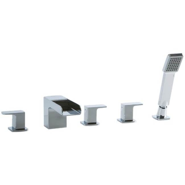 ARTOS F802-4CH Kascade 5 Hole Deck Mount Tub Filler Chrome