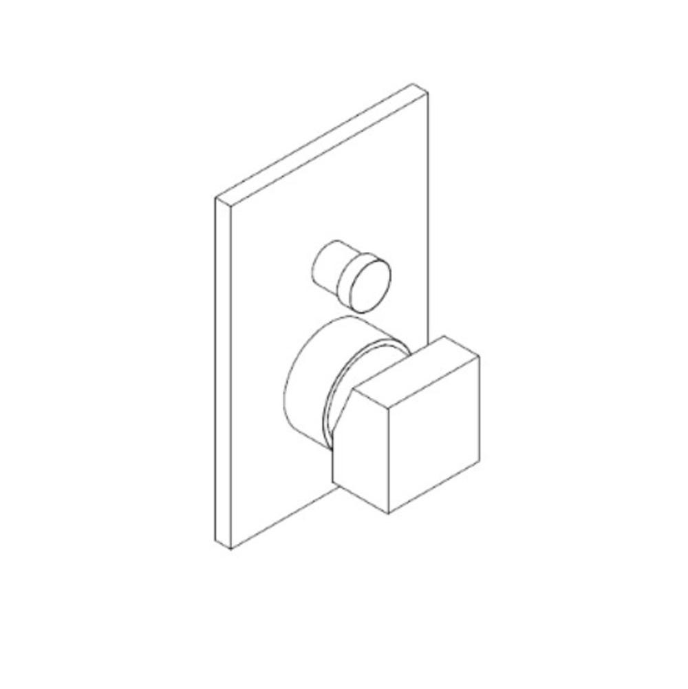 ARTOS F903-6TKBN Pressure Balance Mixer with Diverter and Cube Handle Trim Kit, Brushed Nickel