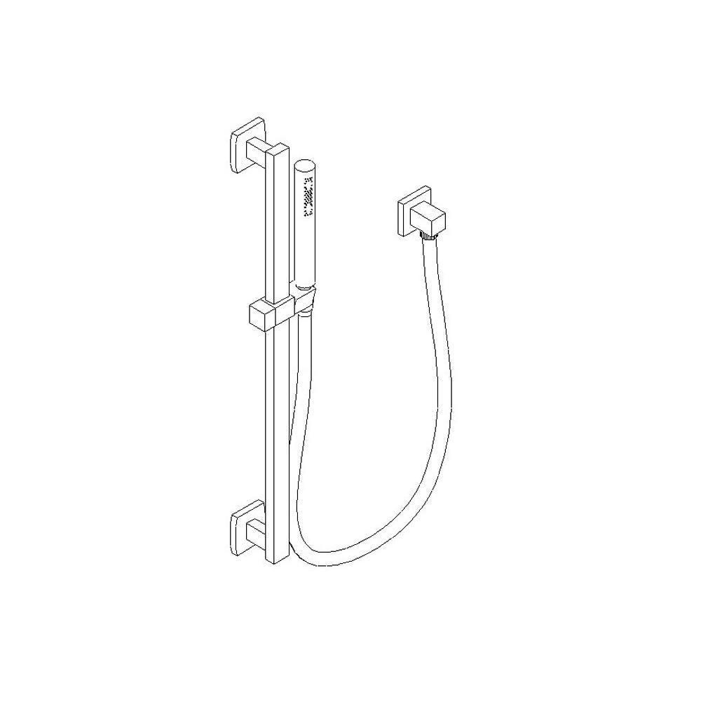 ARTOS F907-34CH Otella Flexible Hose Shower Kit with Slide Bar and Separate Water Outlet, Chrome
