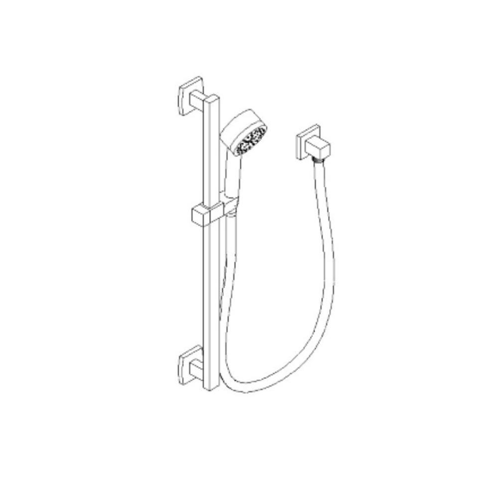 ARTOS F907-39BN Otella Five Function Flexible Hose Shower Kit with Slide Bar, Brushed Nickel
