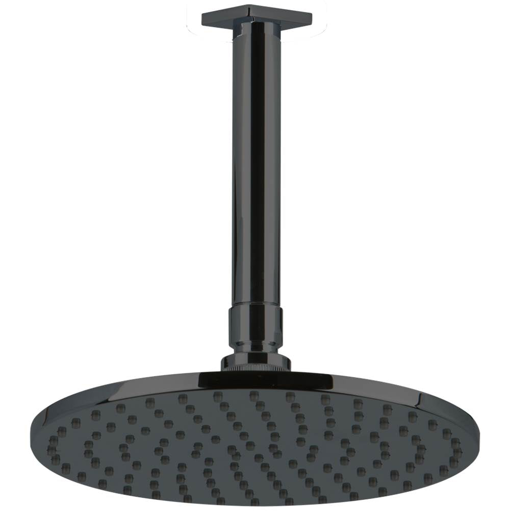 ARTOS F907-4/5BK 8" Shower Rainhead Ceiling Mount, 4.75" Arm, R+S Black