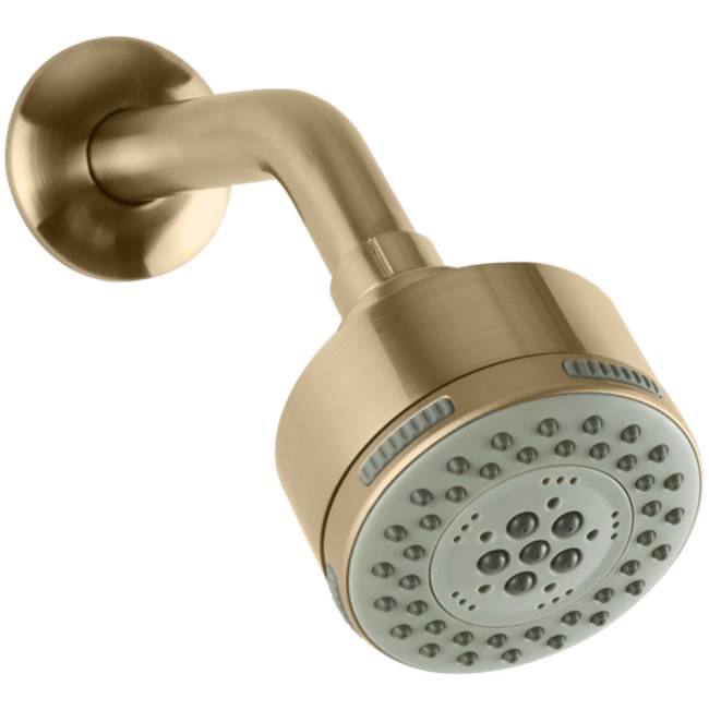 ARTOS F907-43SB Multi Function Showerhead with Angled Arm, Satin Brass
