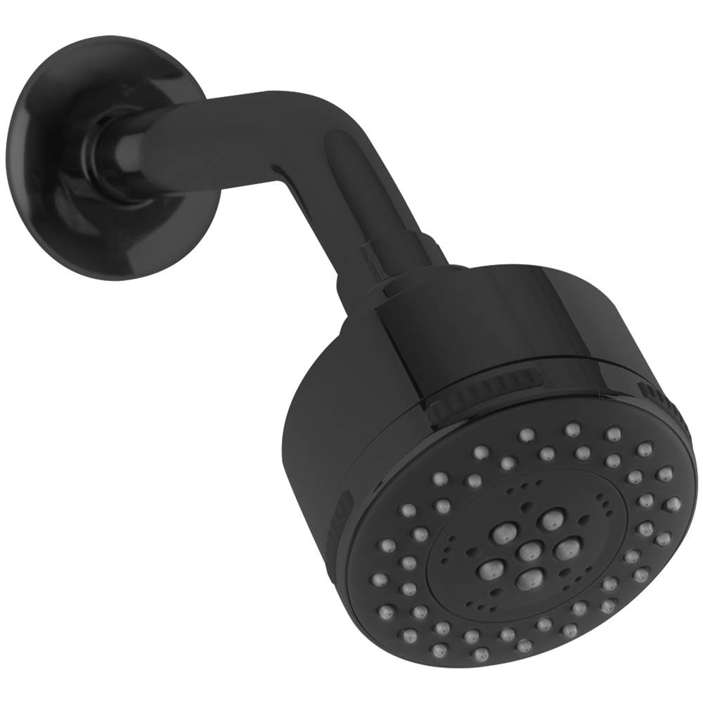 ARTOS F907-43BK Multi Function Shower Head with Angled Arm, Black
