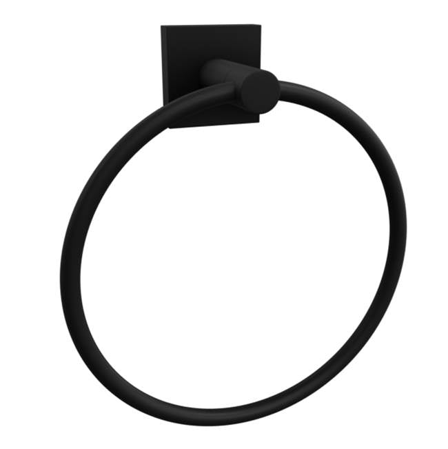 ARTOS TA545BK Trova Square Towel Ring Matte Black