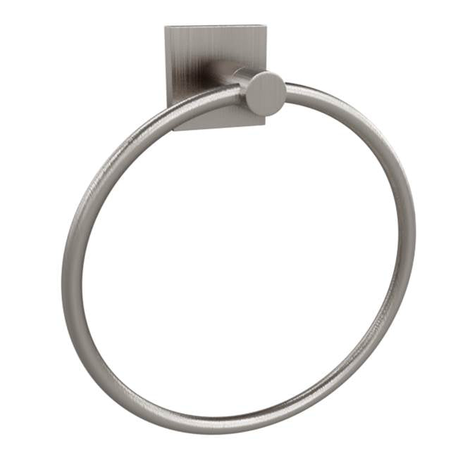 ARTOS TA545BN Trova Square Towel Ring Brushed Nickel