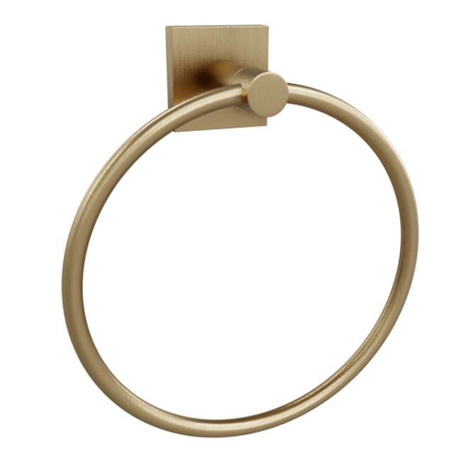 ARTOS TA545SB Trova Square Towel Ring Satin Brass