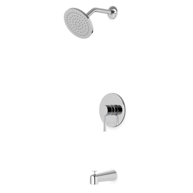 ARTOS TS152CH Trova Round Pressure Balance Tub / Shower Trim Kit with Rain Head Chrome