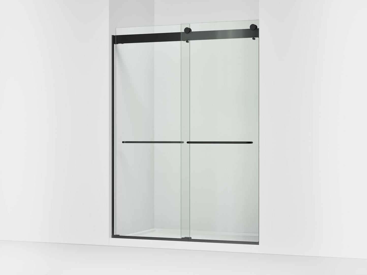KOHLER K-CA33777-10L-BL Stoneridge 54"-60" W x 80-1/4" H bypass shower door with 3/8"-thick Crystal Clear glass - Matte Black
