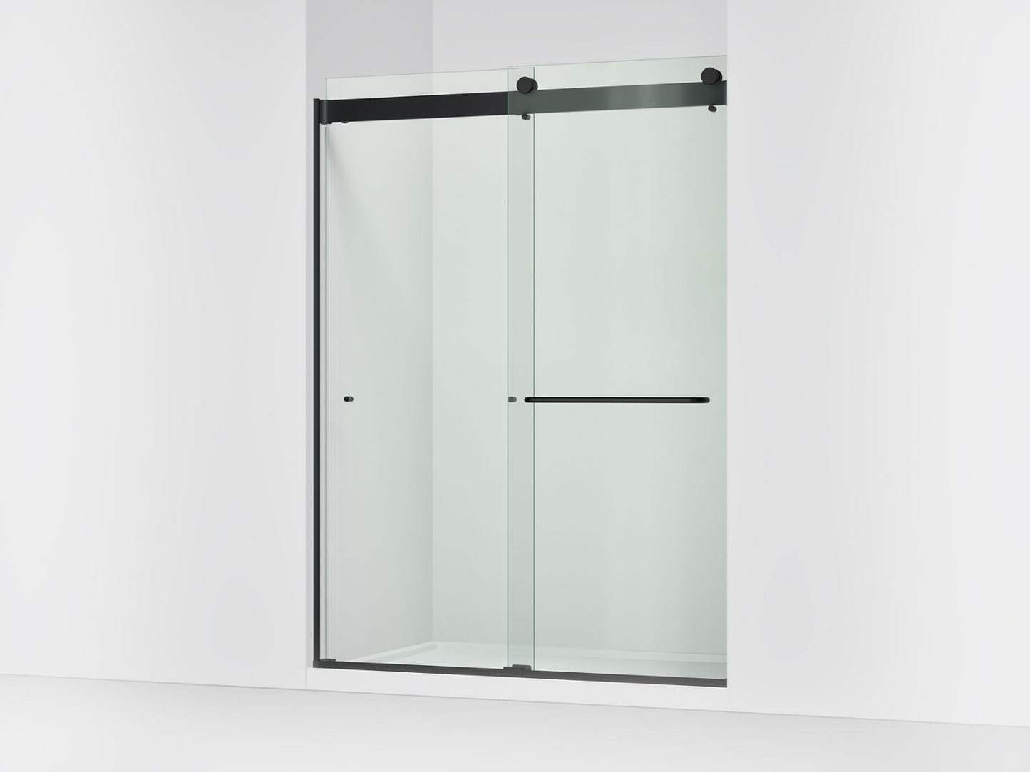 KOHLER K-CA33780-10L-BL Stoneridge 54"-60" W x 80-1/4" H bypass shower door with 3/8"-thick Crystal Clear glass - Matte Black