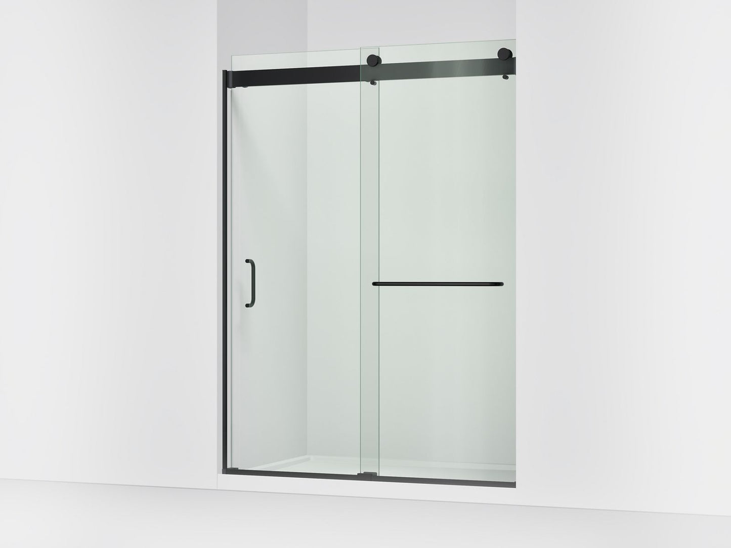 KOHLER K-CA33781-10L-BL Stoneridge 54"-60" W x 80-1/4" H bypass shower door with 3/8"-thick Crystal Clear glass - Matte Black