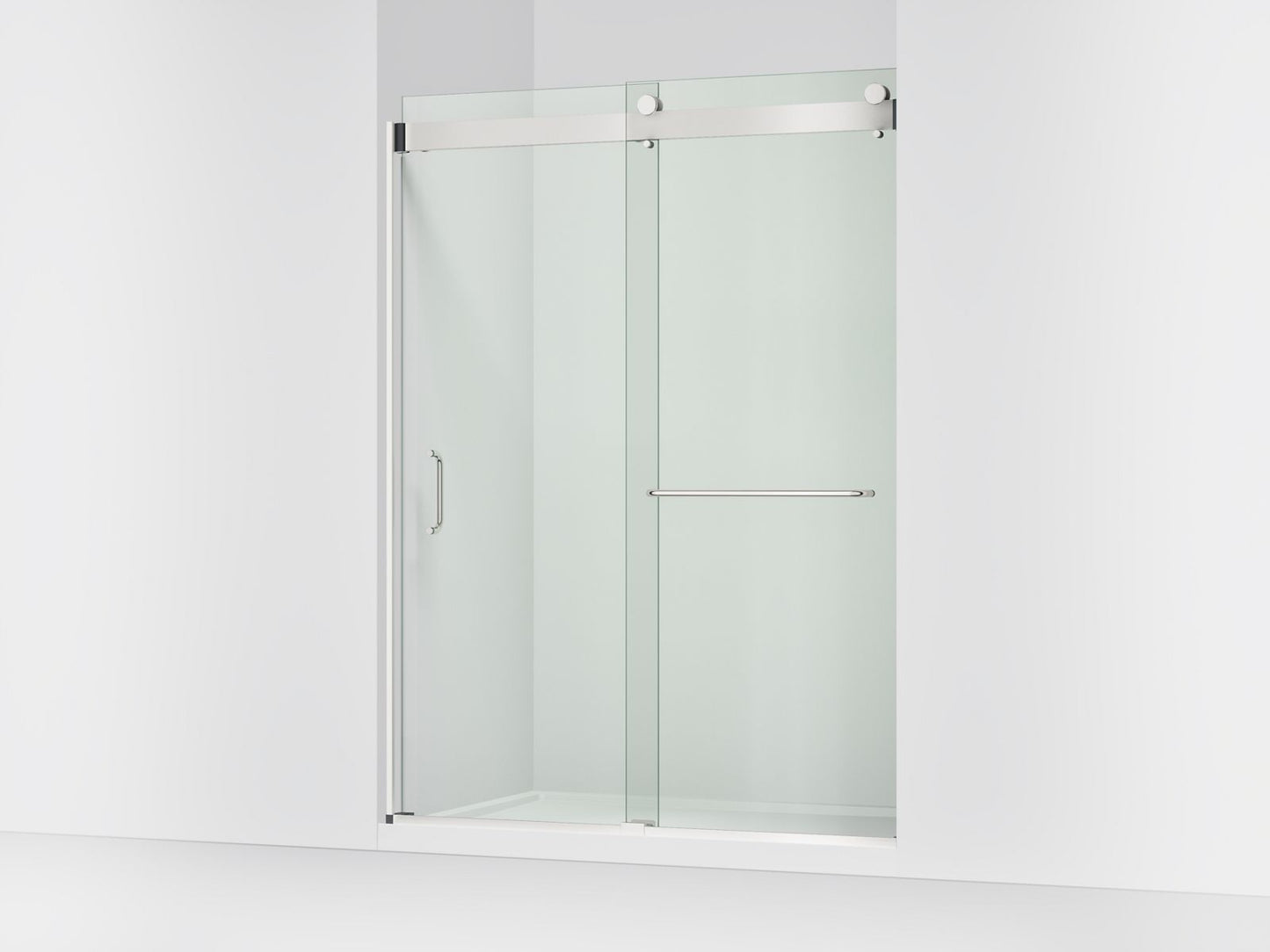KOHLER K-CA33781-10L-SHP Stoneridge 54"-60" W x 80-1/4" H bypass shower door with 3/8"-thick Crystal Clear glass - Bright Polished Silver