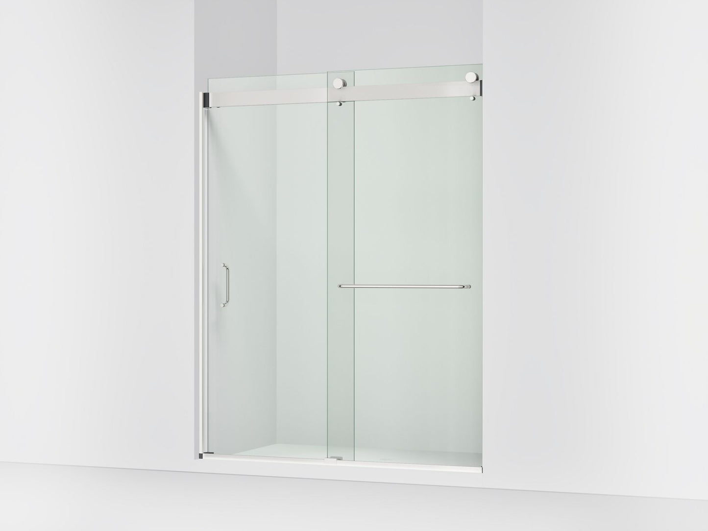 KOHLER K-CA33788-10L-SHP Stoneridge 60"-66" W x 80-1/4" H bypass shower door with 3/8"-thick Crystal Clear glass - Bright Polished Silver