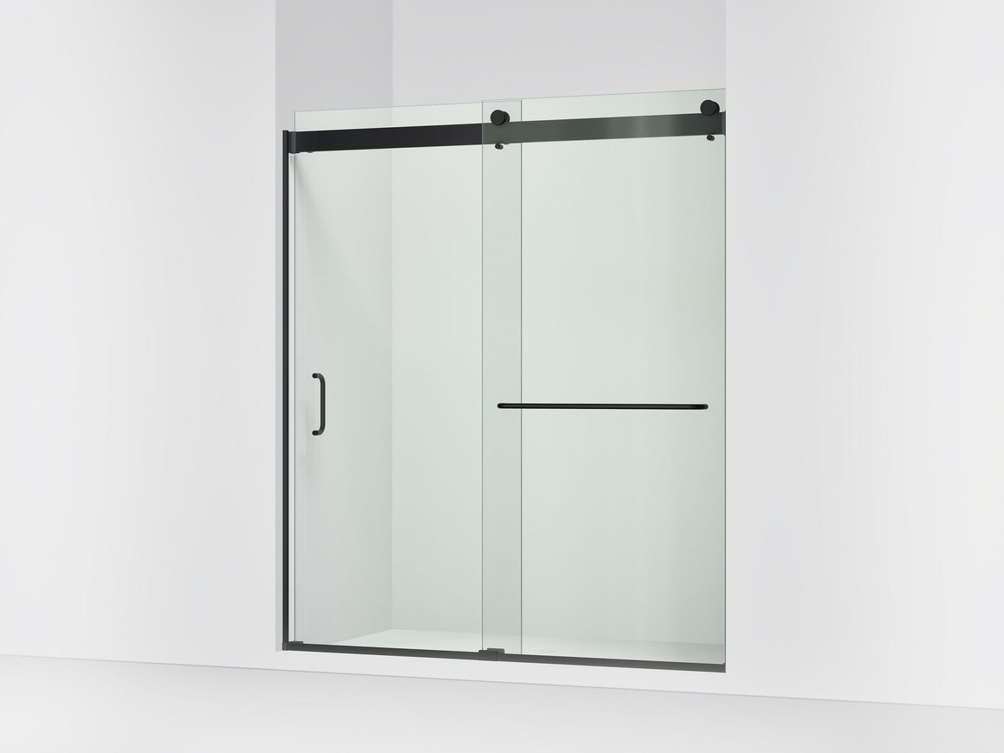 KOHLER K-CA33789-10L-BL Stoneridge 66"-72" W x 80-1/4" H bypass shower door with 3/8"-thick Crystal Clear glass - Matte Black