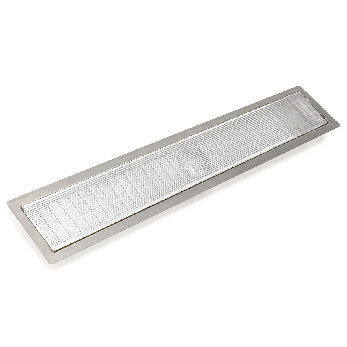 INFINITY DRAIN FFAS 10048 MW FFAS 100 48" FF Series Complete Kit with 4" Wedge Wire Grate in Matte White
