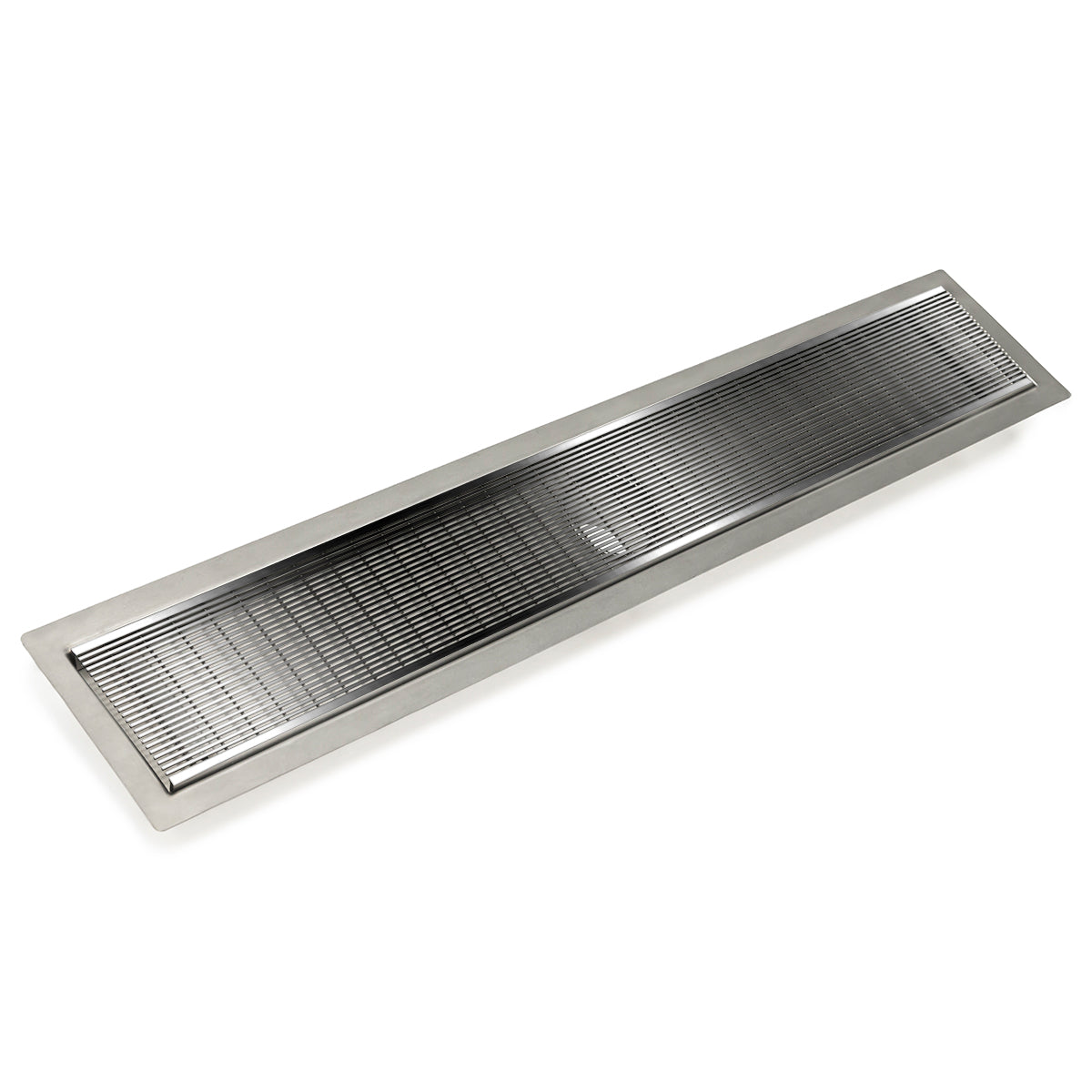 INFINITY DRAIN FFAS 10042 PS FFAS 100 42" FF Series Complete Kit with 4" Wedge Wire Grate in Polished Stainless