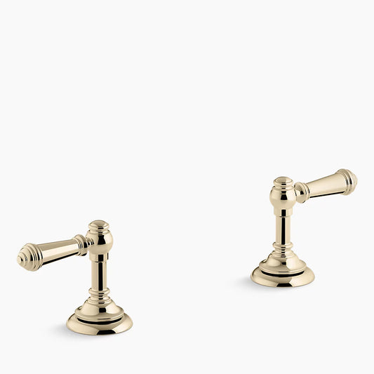 KOHLER K-98068-4-AF Artifacts Lever Bathroom Sink Faucet Handles In Vibrant French Gold
