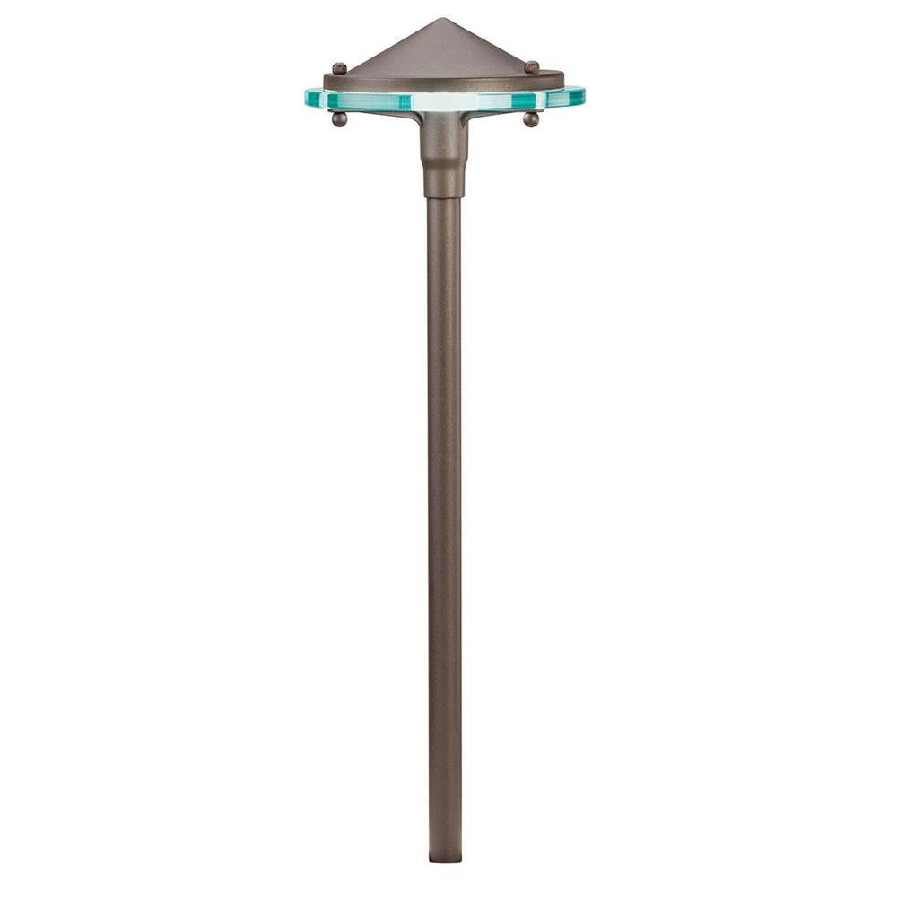 KICHLER 15317AZT Glass & Metal 12V Path Light Textured Architectural Bronze