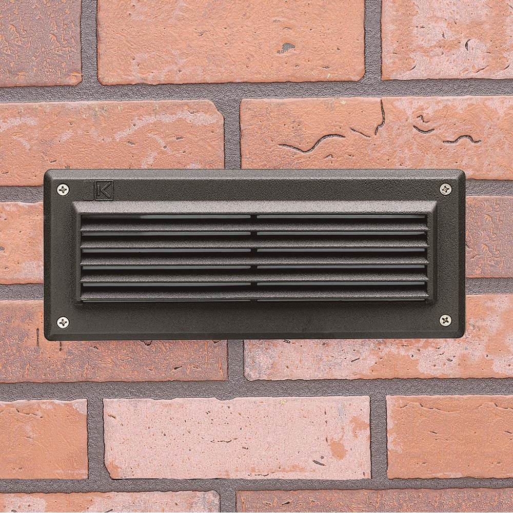 KICHLER 15773AZT30R Louvered Brick Light 3000K LED Textured Architectural Bronze