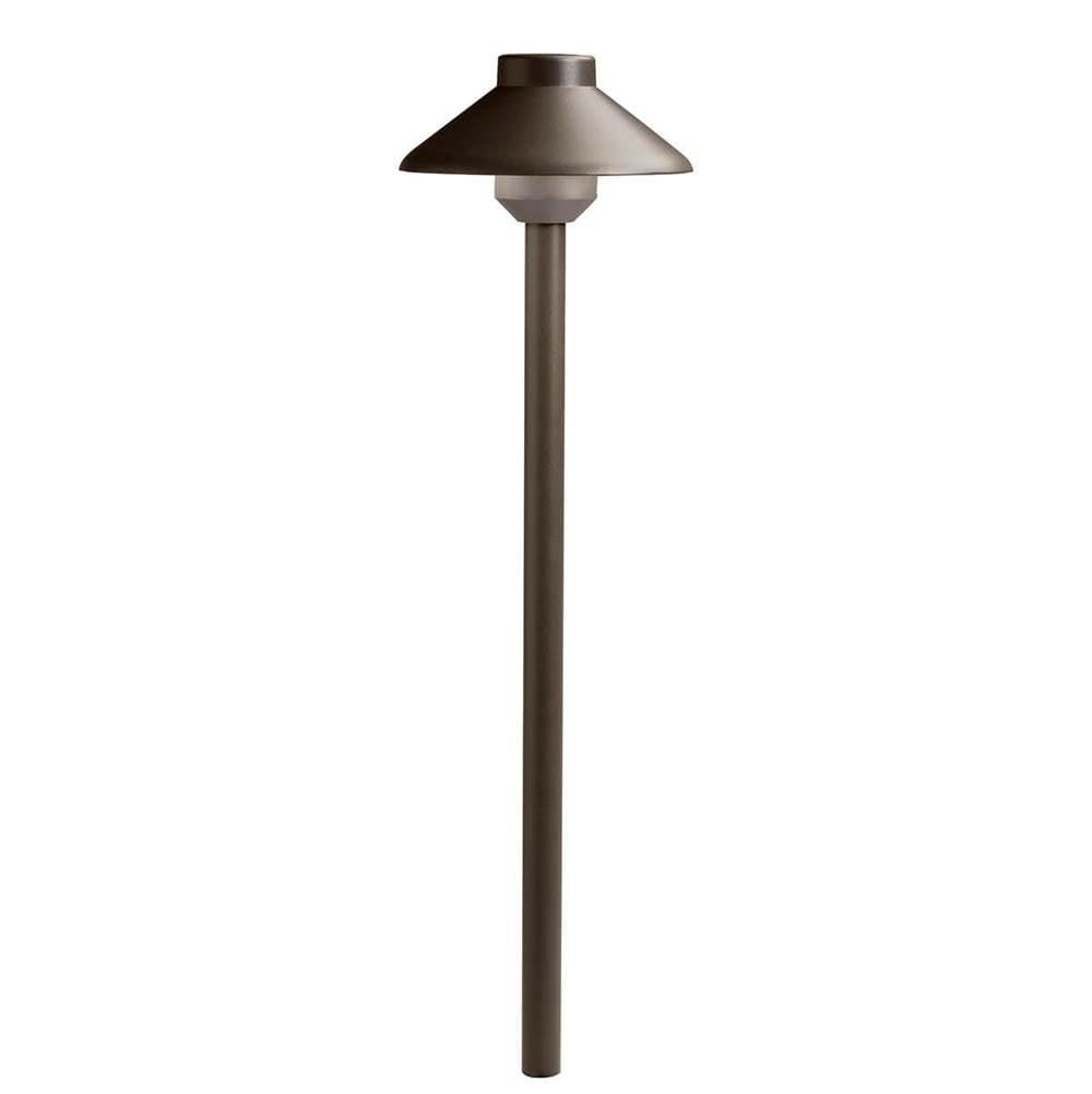 KICHLER 15821AZT27 Short Stepped Dome 2700K LED Path Light Textured Architectural Bronze