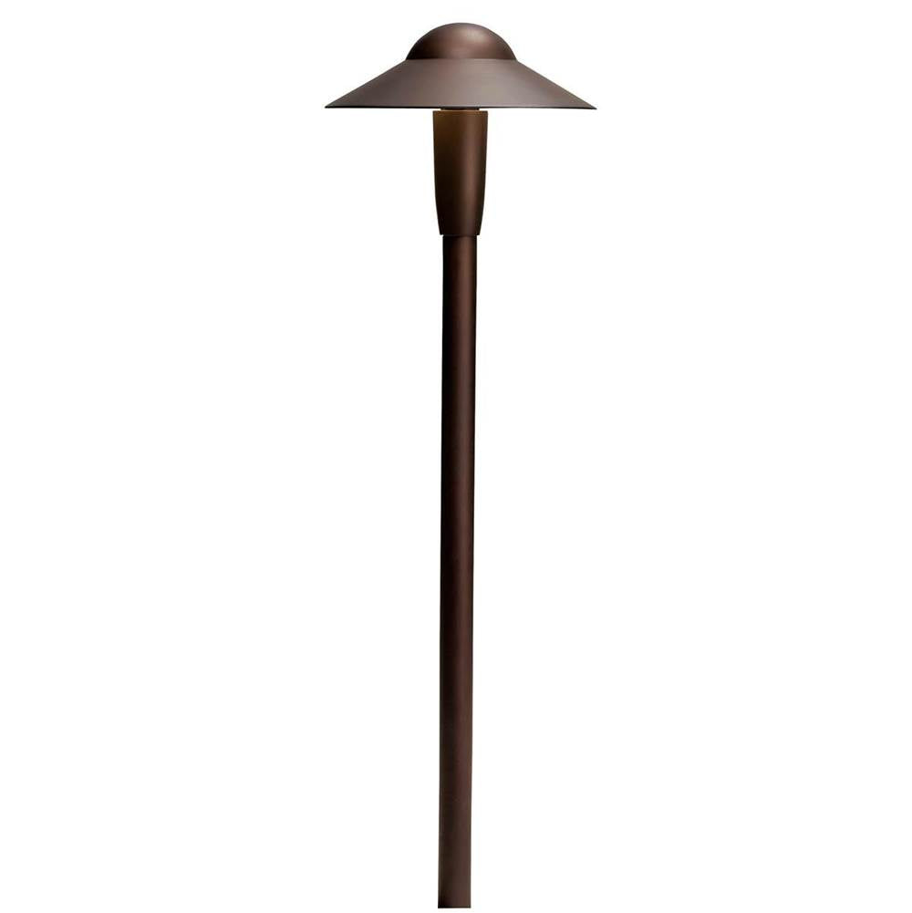 KICHLER 15870AZT30R 3000K 6" Dome LED Path Light Textured Architectural Bronze