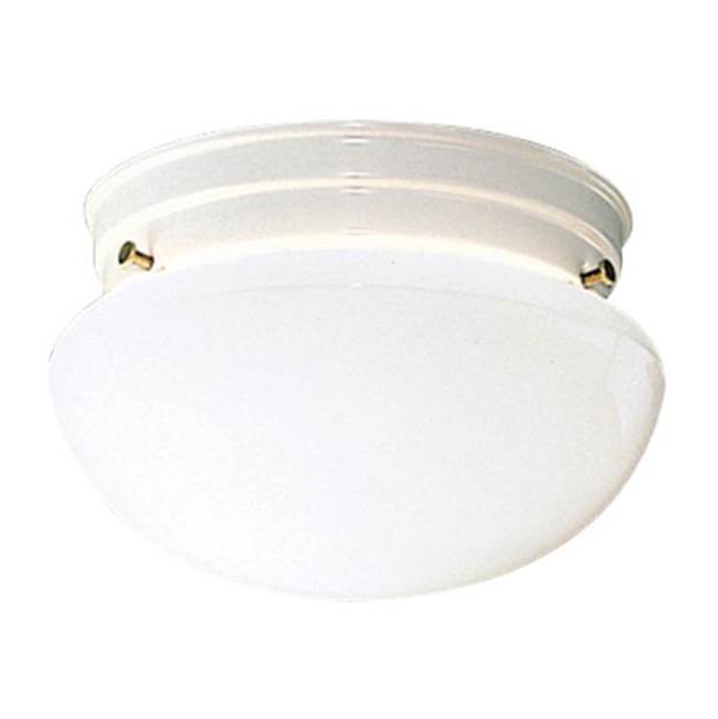 KICHLER 206WH Ceiling Space 7.5" 1 Light Flush Mount with White Globe in White