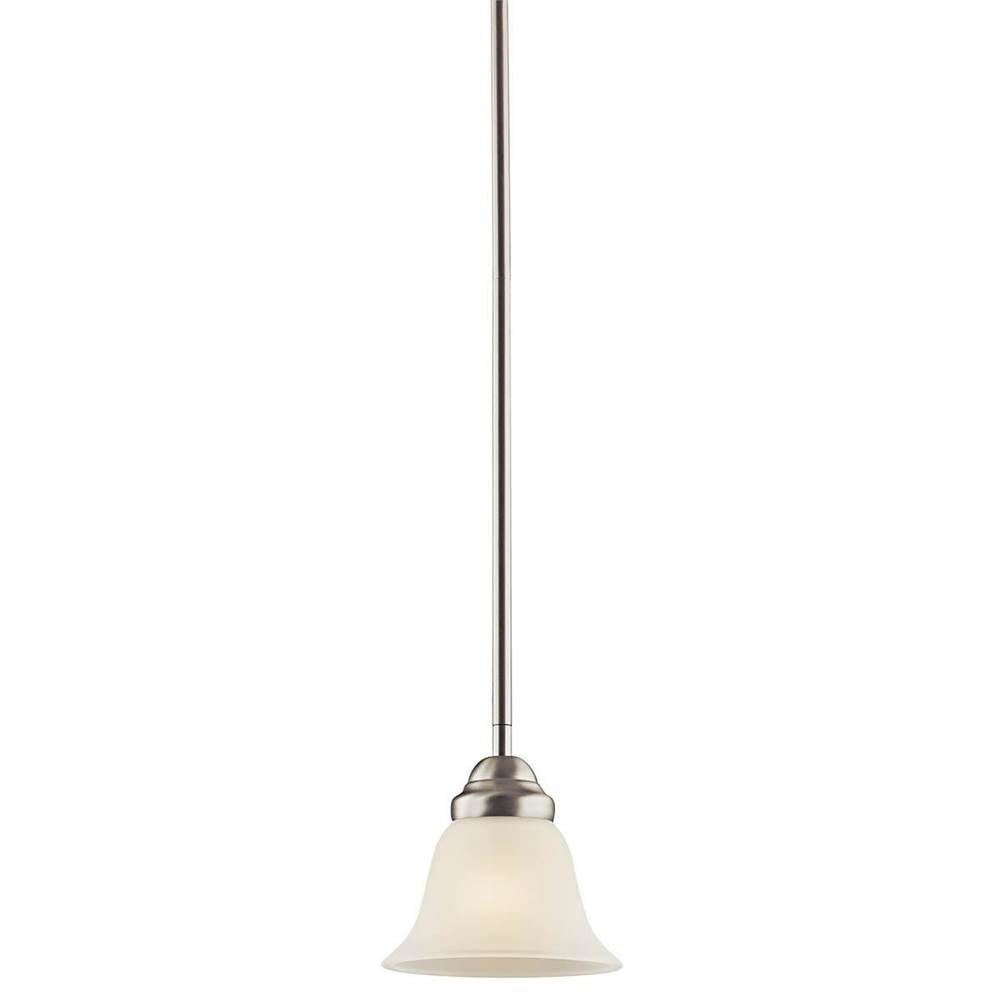KICHLER 2693NI Wynberg 6" 1 Light Mini Pendant with Satin Etched Glass in Brushed Nickel