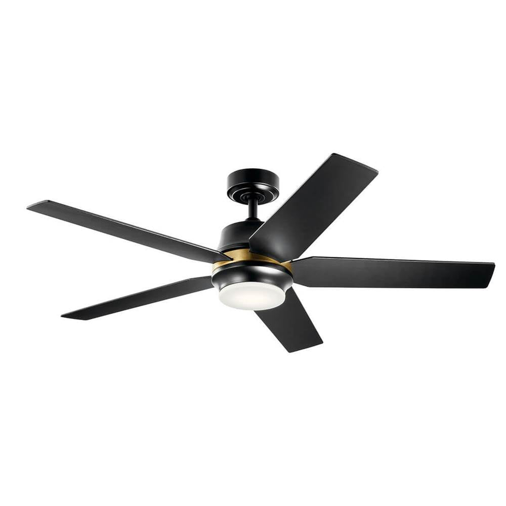 KICHLER 300059SBK Maeve LED 52" Ceiling Fan Satin Black