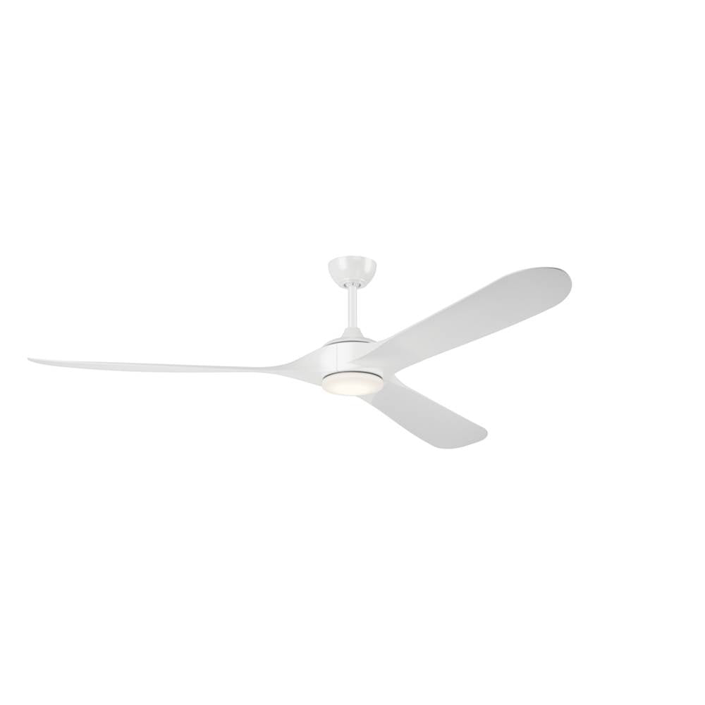 KICHLER 310680WH 80 Inch Mylo Weather+ Ceiling Fan with Satin Etch Cased Opal Glass in White