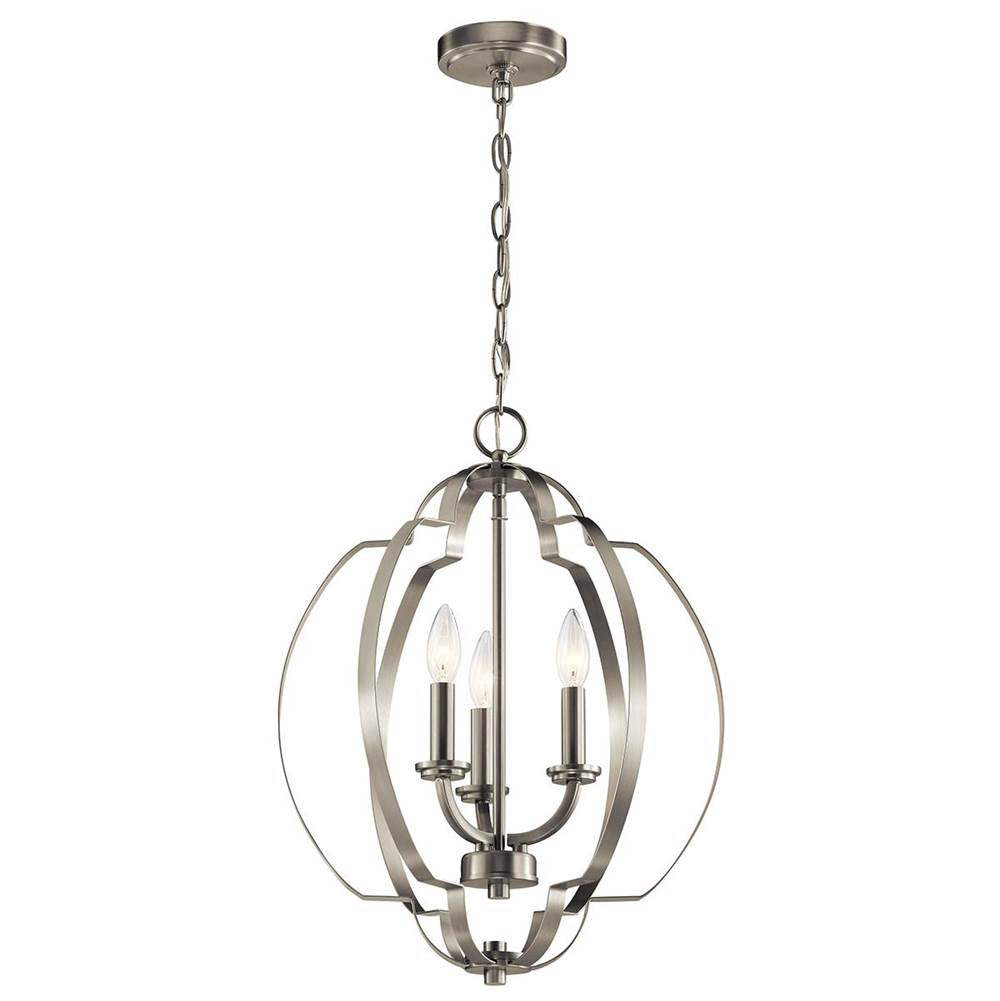 KICHLER 42140NI Voleta 20.75" 3 Light Pendant Brushed Nickel
