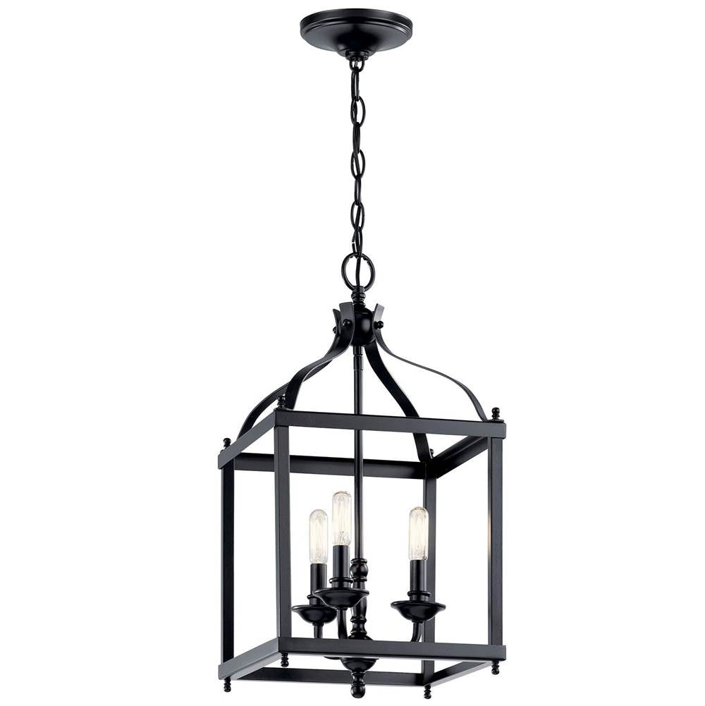 KICHLER 42566BK Larkin 22.25" 3 Light Pendant in Black