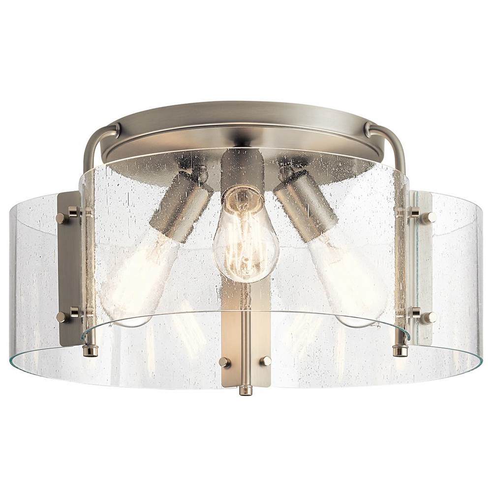 KICHLER 42955NI Thoreau 18" 3 Light Semi Flush Brushed Nickel