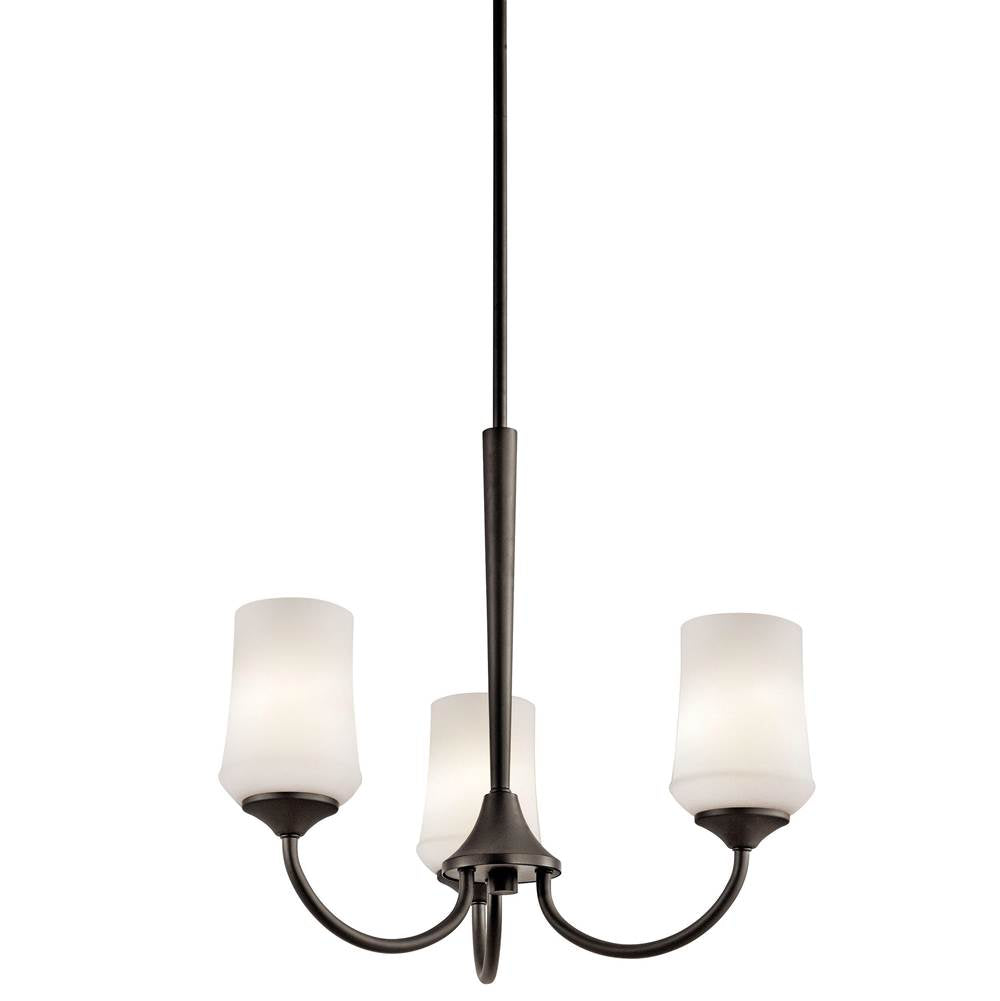 KICHLER 43664OZ Aubrey 3 Light Chandelier Olde Bronze