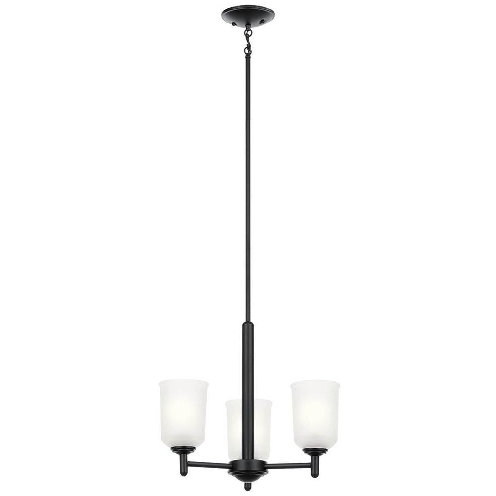 KICHLER 43670BK Shailene 3 Light Mini Chandelier Olde Bronze