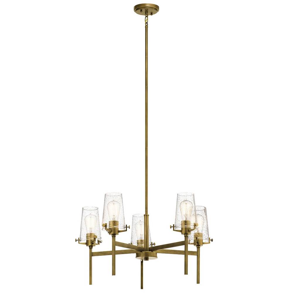 KICHLER 43694NBR Alton 27" 5 Light Chandelier Natural Brass