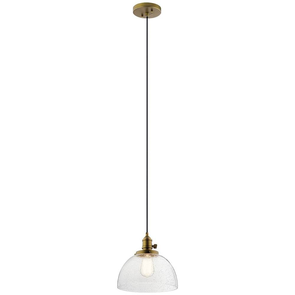 KICHLER 43853NBR Avery 10" 1 Light Goblet Mini Pendant Natural Brass