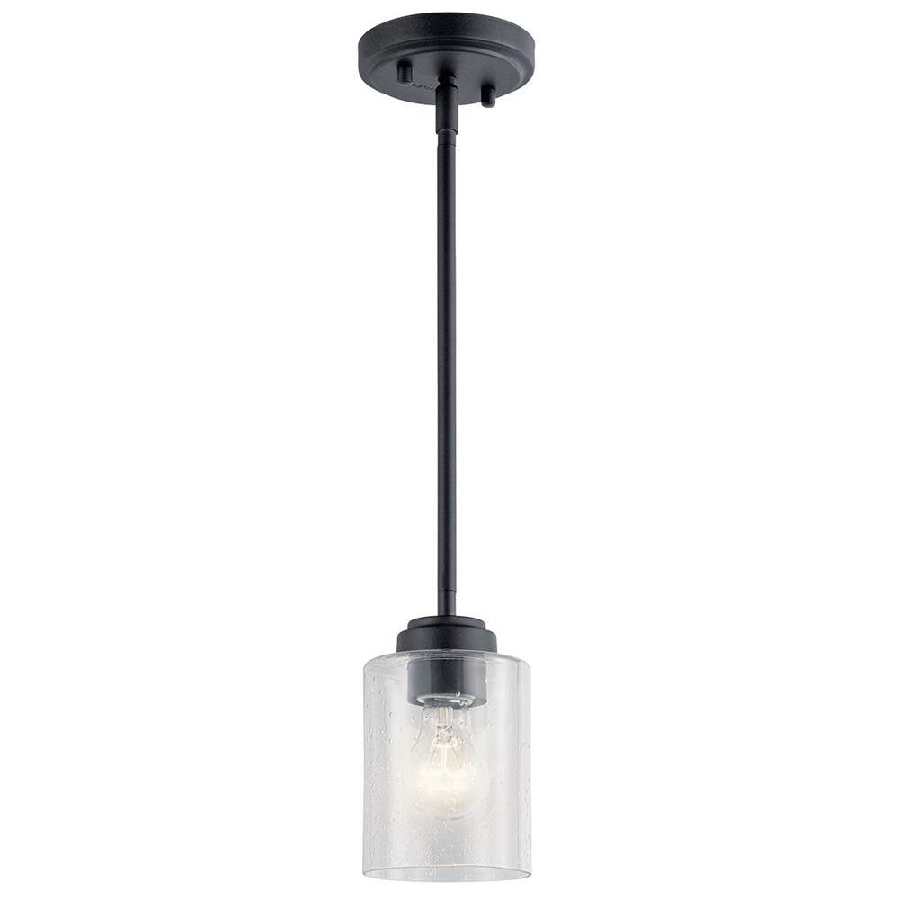 KICHLER 44032BK Winslow 1 Light Mini Pendant Black