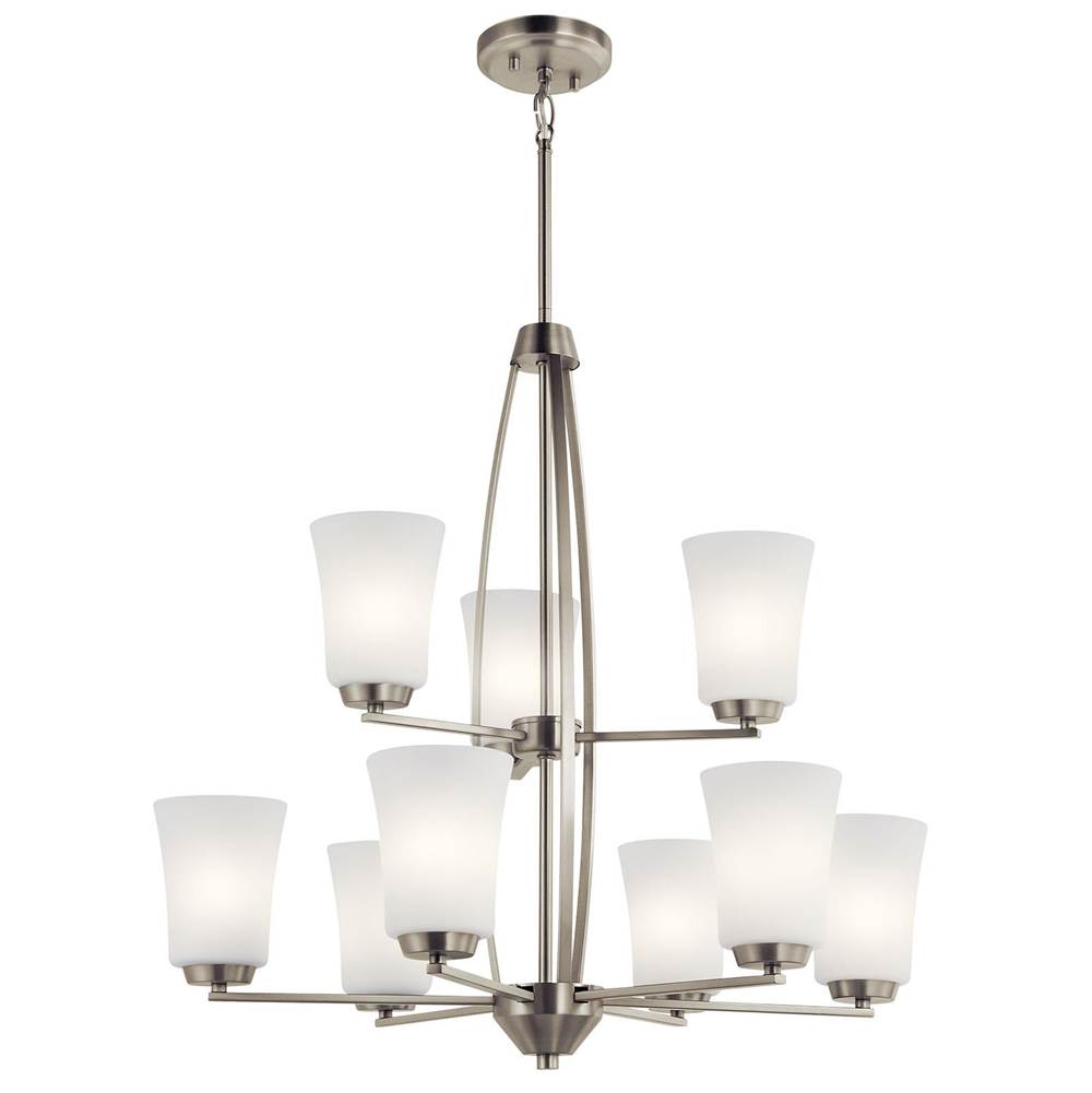 KICHLER 44052NI Tao 9 Light Chandelier Brushed Nickel