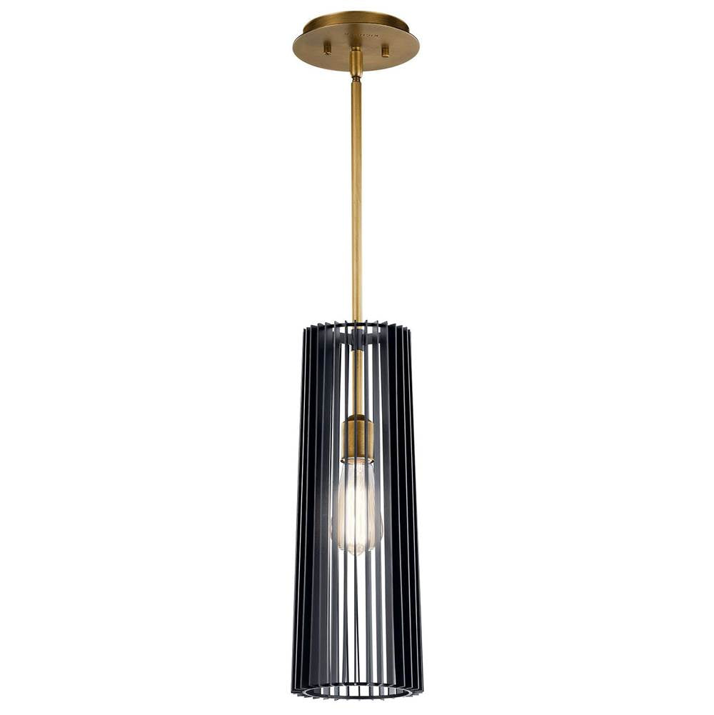 KICHLER 44169BK Linara 1 Light Pendant Black