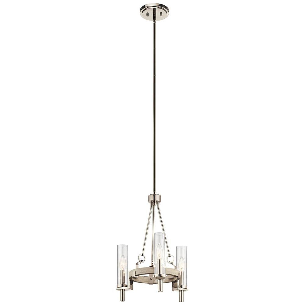 KICHLER 44286WWW Telan 3 Light Chandelier White Washed Wood