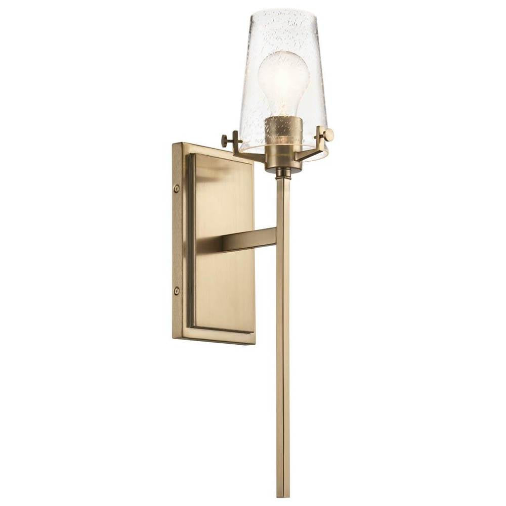 KICHLER 45295CPZ Alton 22" 1 Light Wall Sconce with Clear Seeded Glass in Champagne Bronze