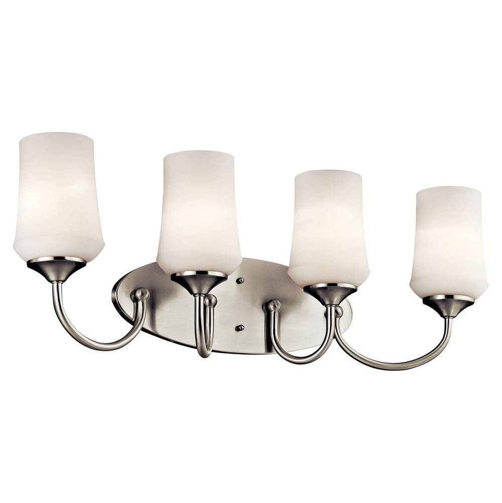 KICHLER 45571NI Aubrey 4 Light Vanity Light Brushed Nickel