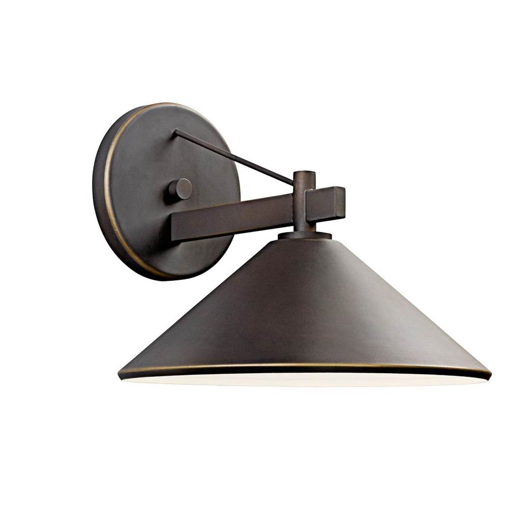 KICHLER 49061OZ Ripley 10" 1 Light Outdoor Wall Light in Olde Bronze