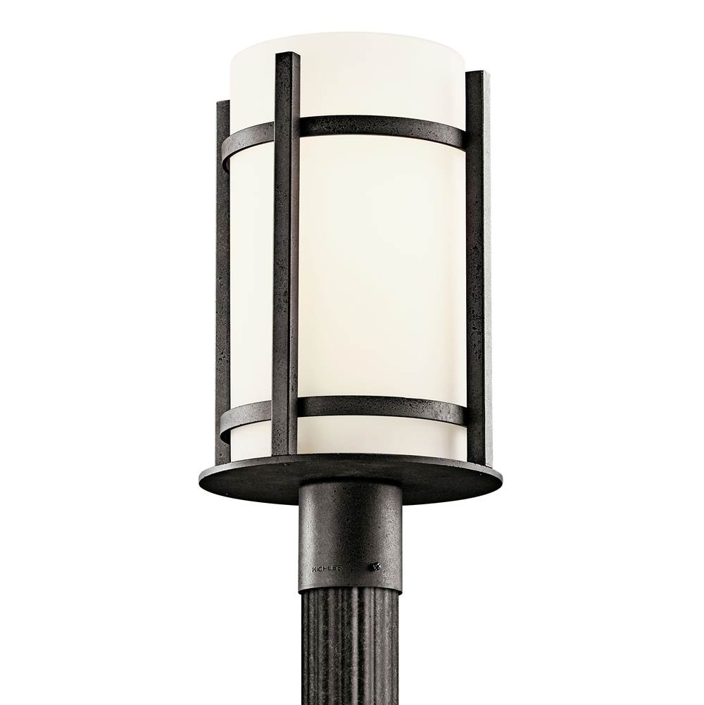 KICHLER 49123AVI Camden 1 Light Post Light Anvil Iron