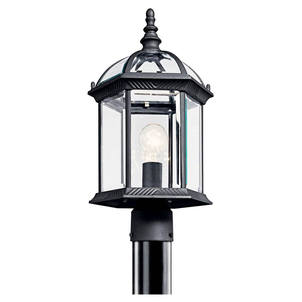 KICHLER 49187BK Barrie 1 Light Post Mount Black