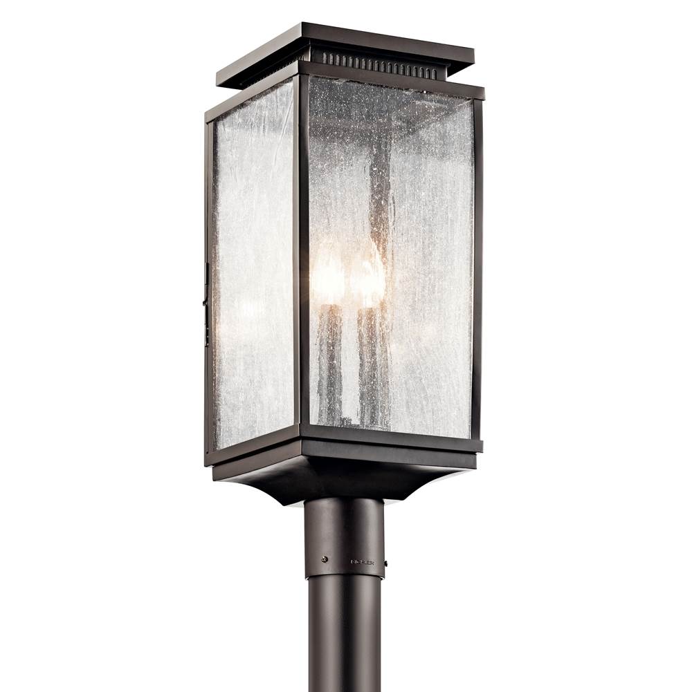 KICHLER 49388OZ Manningham 3 Light Post Light Olde Bronze