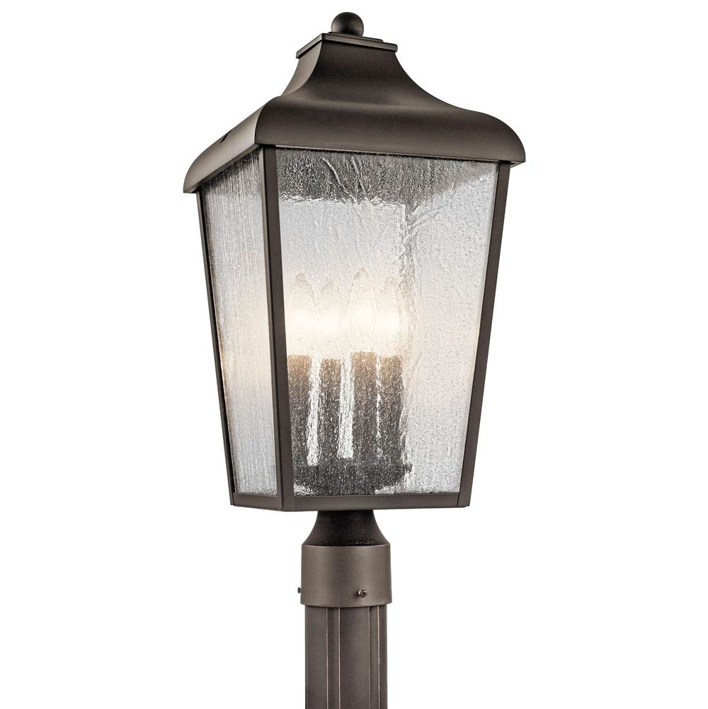 KICHLER 49739OZ Forestdale 4 Light Post Light Olde Bronze